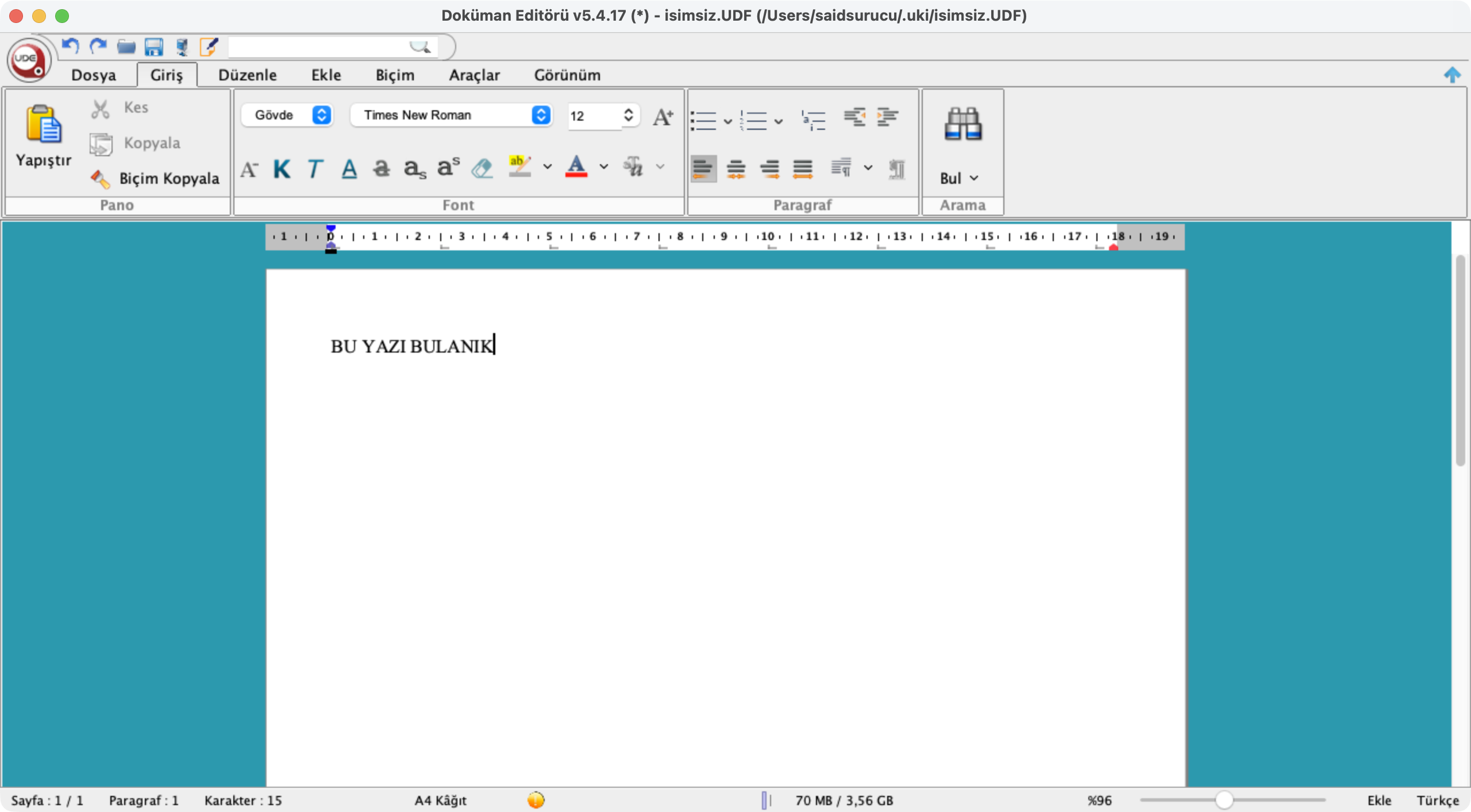 Before: the official build under Rosetta/Java 8 — dated skin, soft low-DPI text